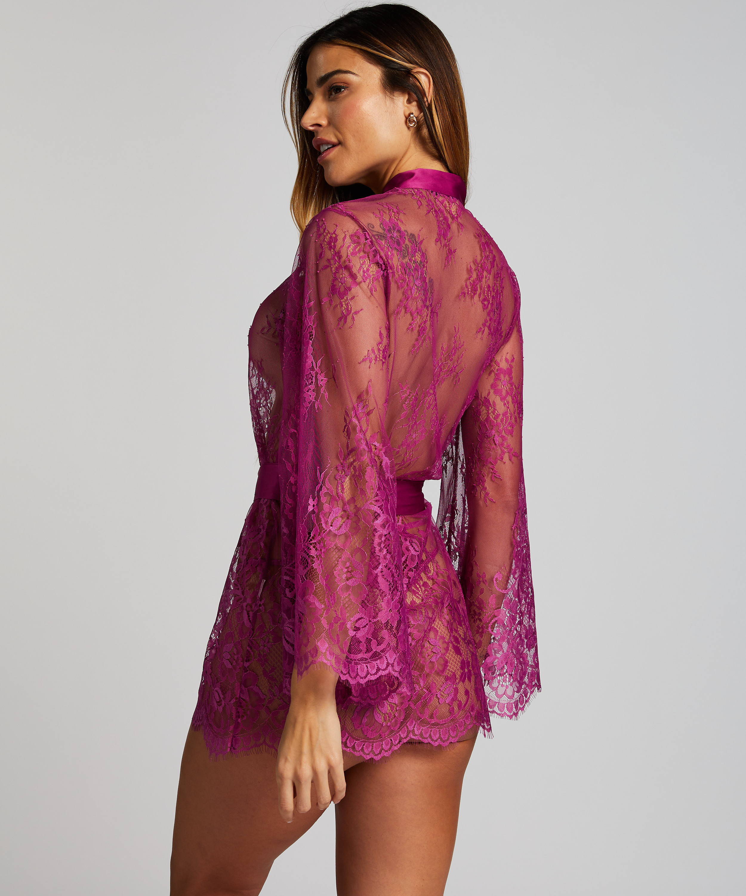 Isabelle Lace Kimono, Purple, main