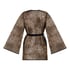 Leopard Mesh Kimono, Black