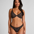 Highleg String Tara Leopard, Black