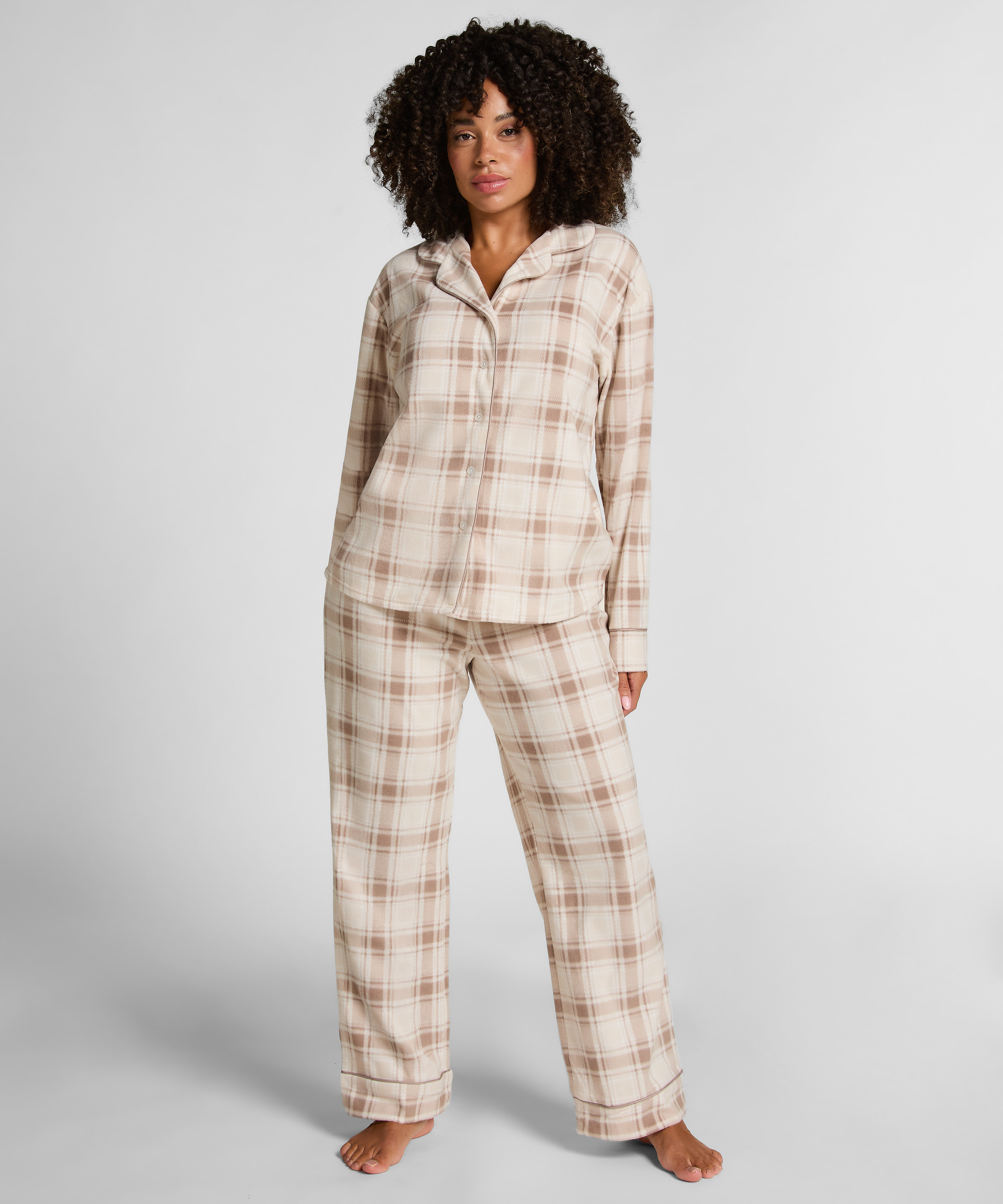 Pyjamaset Polar Fleece, White, main