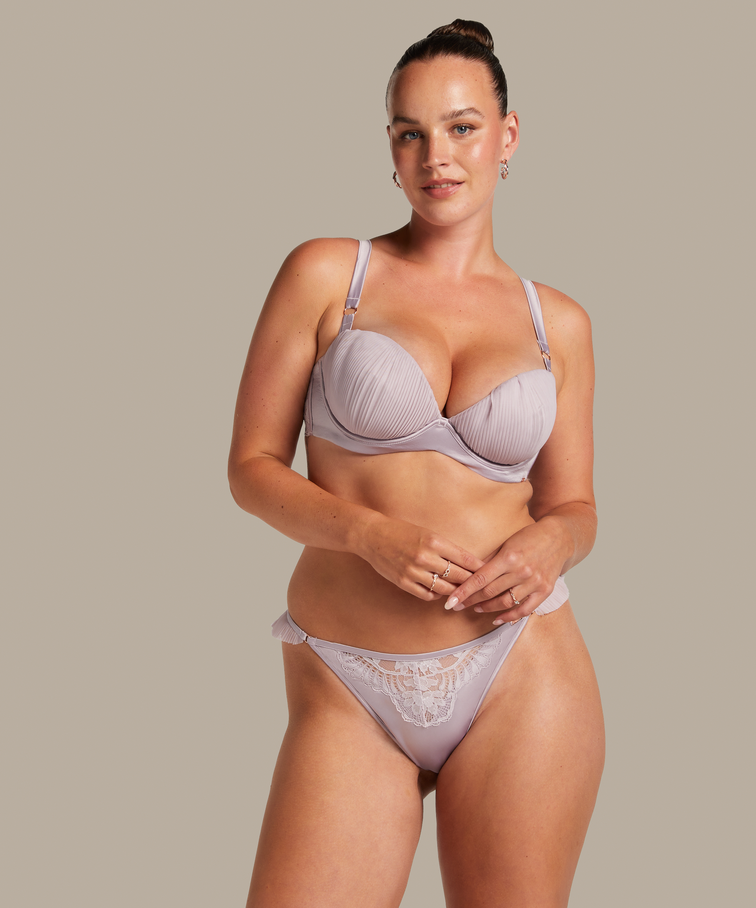 Antonia Padded Underwired Bra, Purple, main