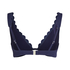 Scallop non-padded underwired bikini top, Blue