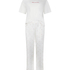 Pyjama Set Cotton Print, White
