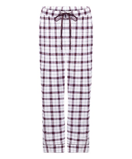 Flannel Pyjama Pants, White