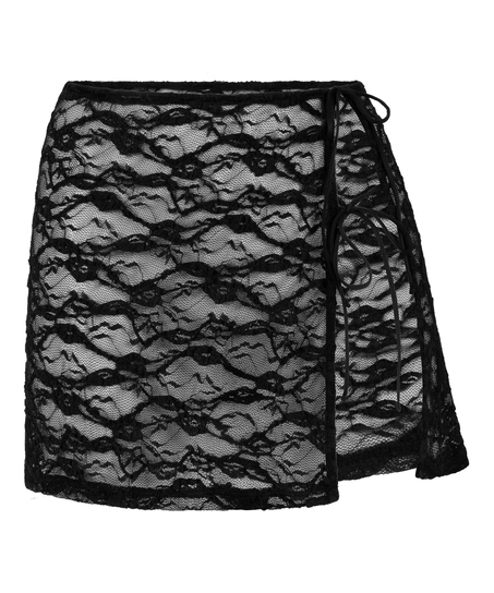 Beach Skirt Sunset Lace, Black