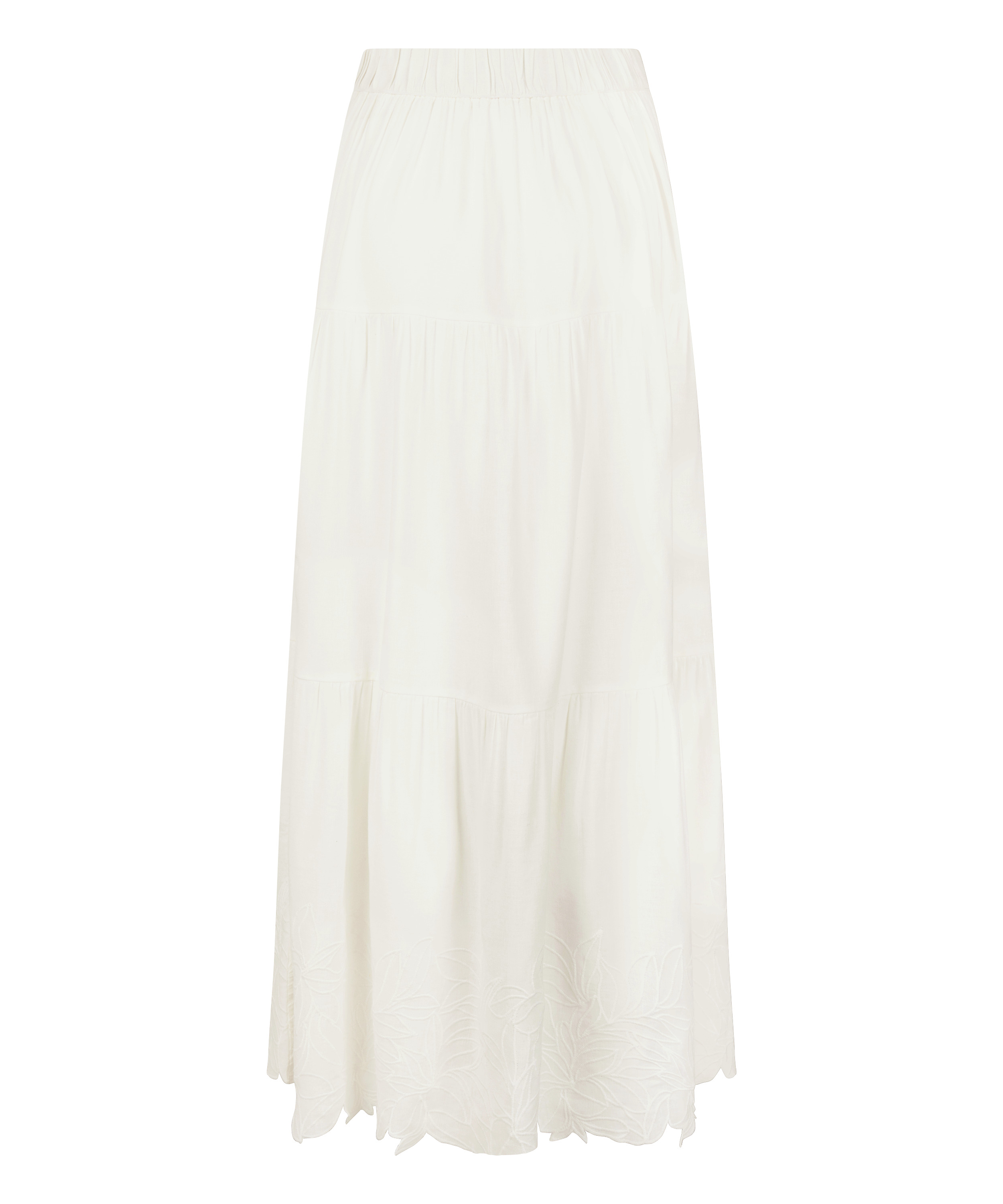 Embroiderd Skirt, White, main