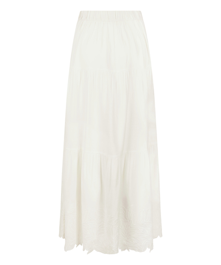 Embroiderd Skirt, White