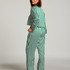 Satin Long-Sleeved Jacket, Green