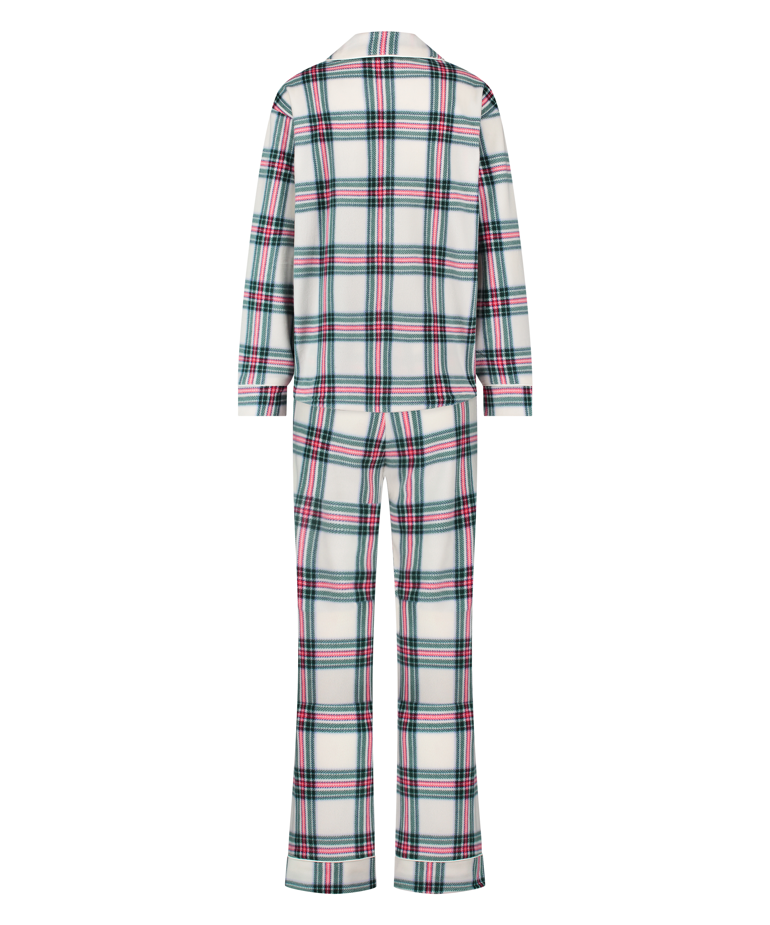 Fleece Pyjama Set, White, main