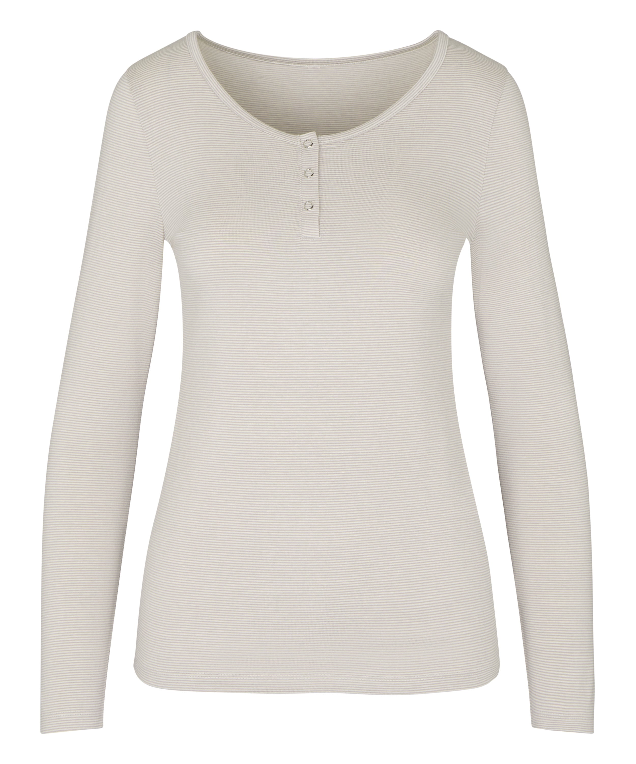 Pyjama Top Thin Stripe, Gray, main