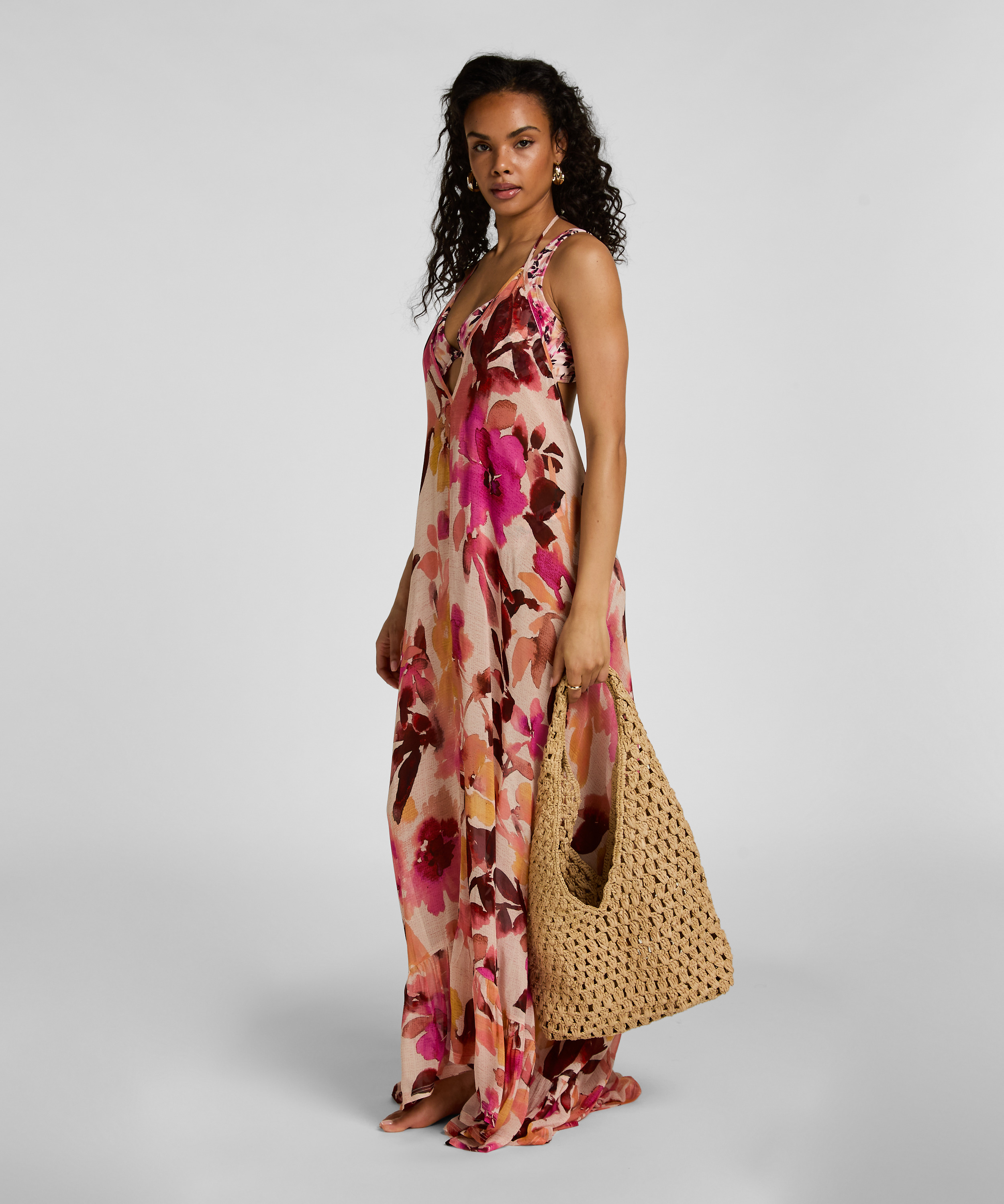 Beach Bag Raffia, Beige, main