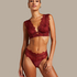 Zoe Non-Padded Underwired Longline Bra, Red