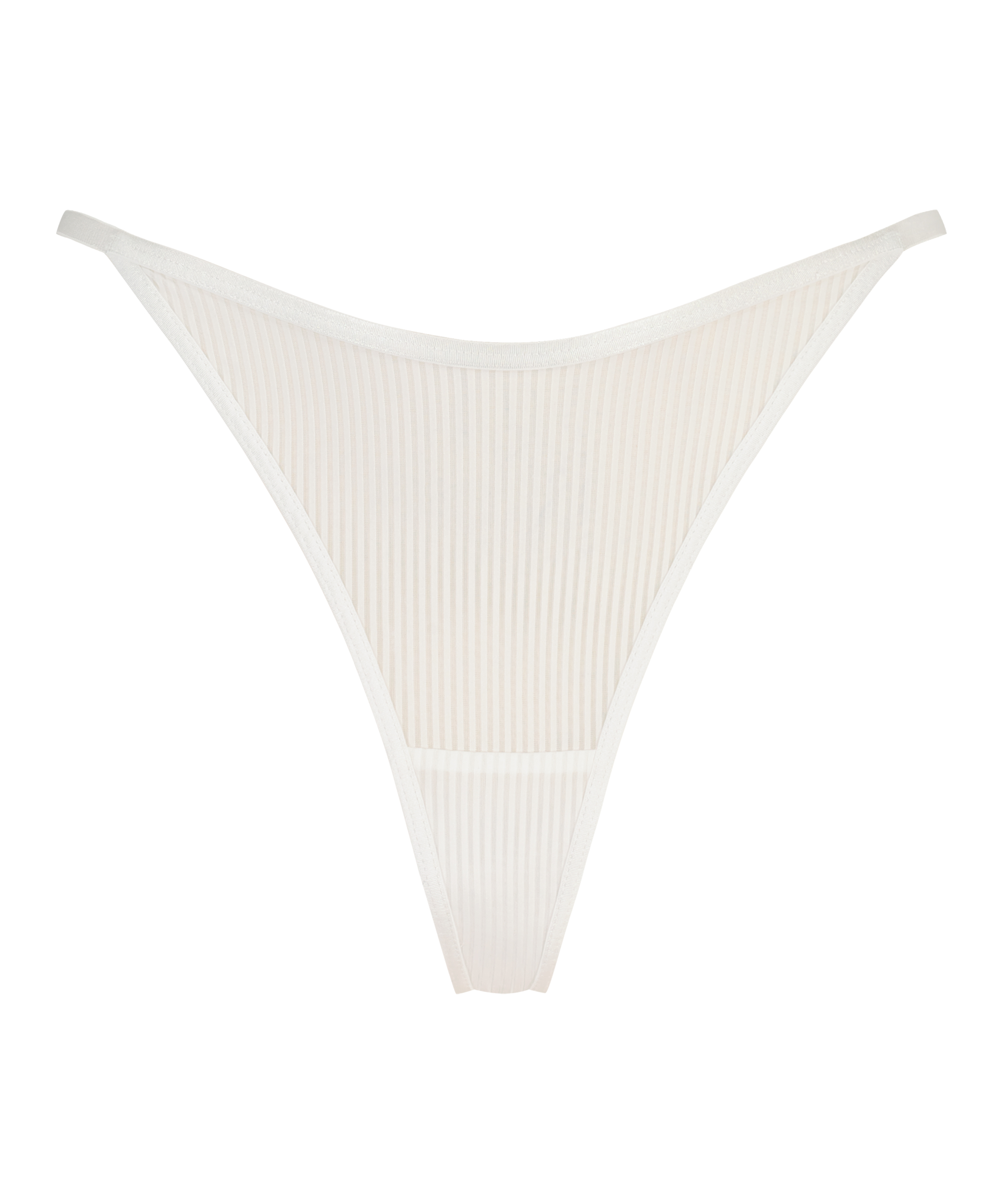Kaiden High Leg Thong, White, main