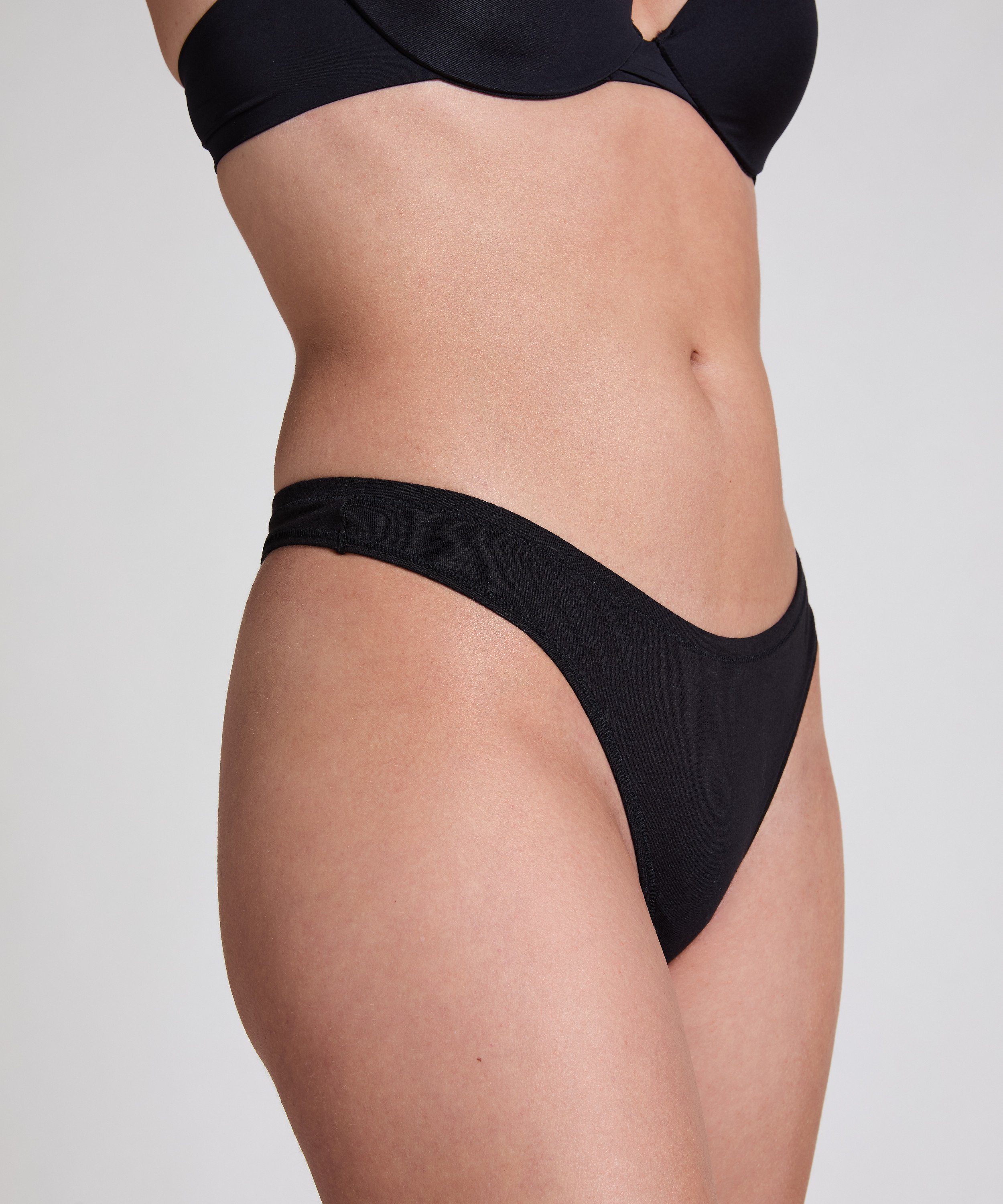 Cotton Kira Thong, Black, main