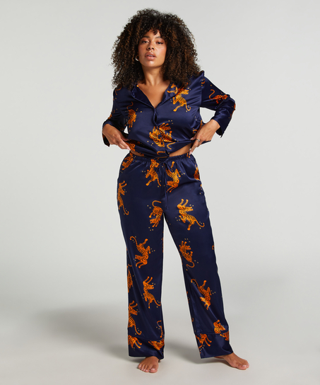 Satin Trousers, Blue