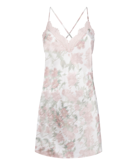 Floral Slipdress, White