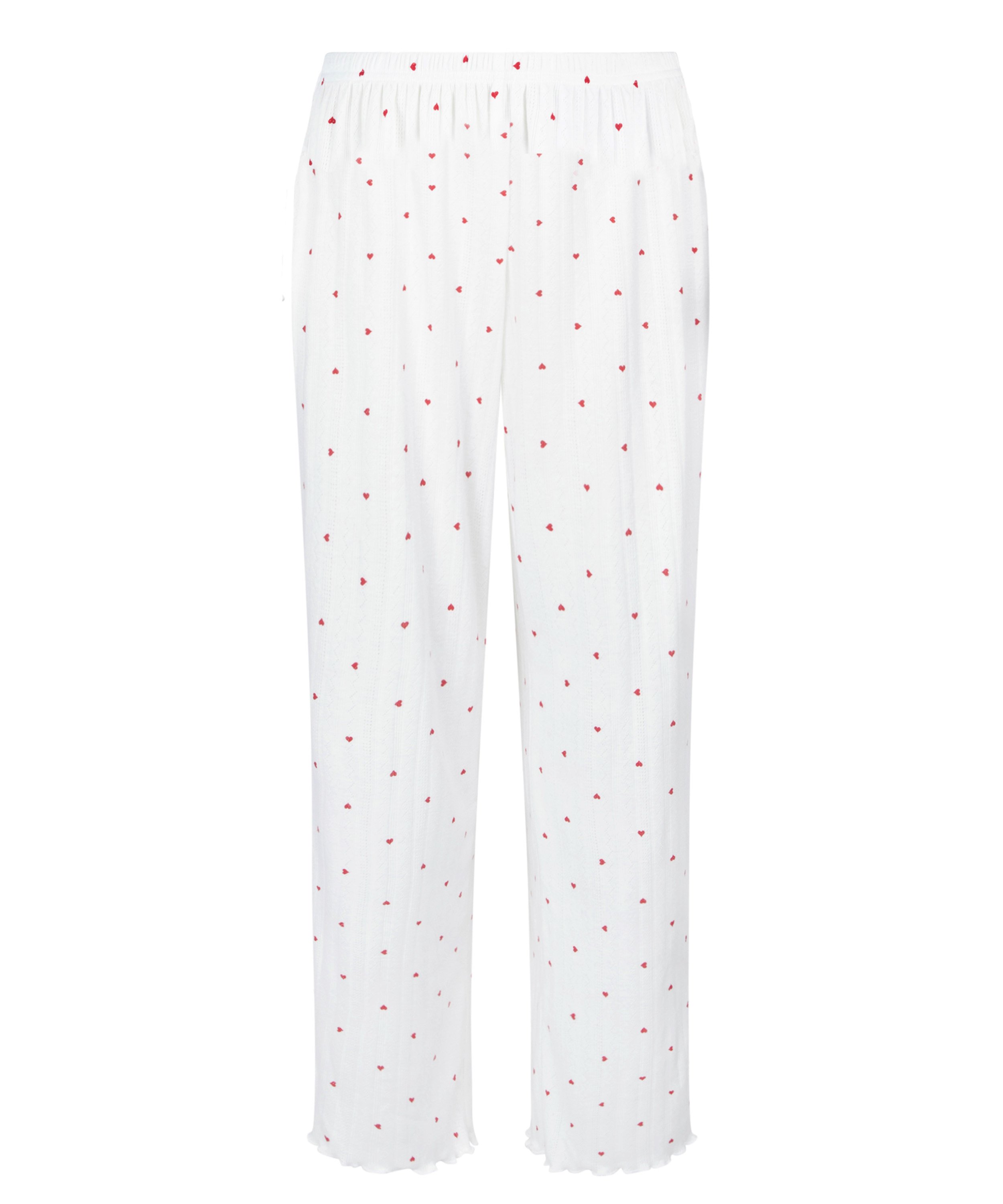 Pointelle Pyjama Pants, White, main