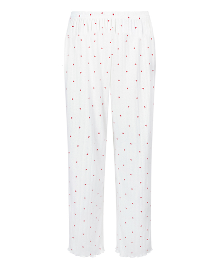Pointelle Pyjama Pants, White