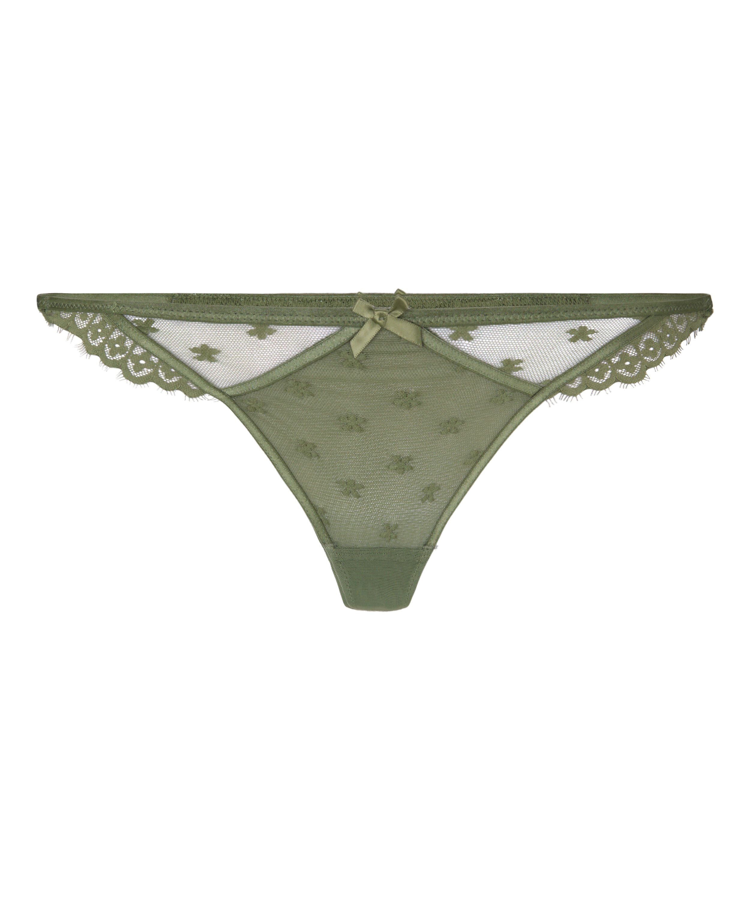 Valora Highleg Thong, Green