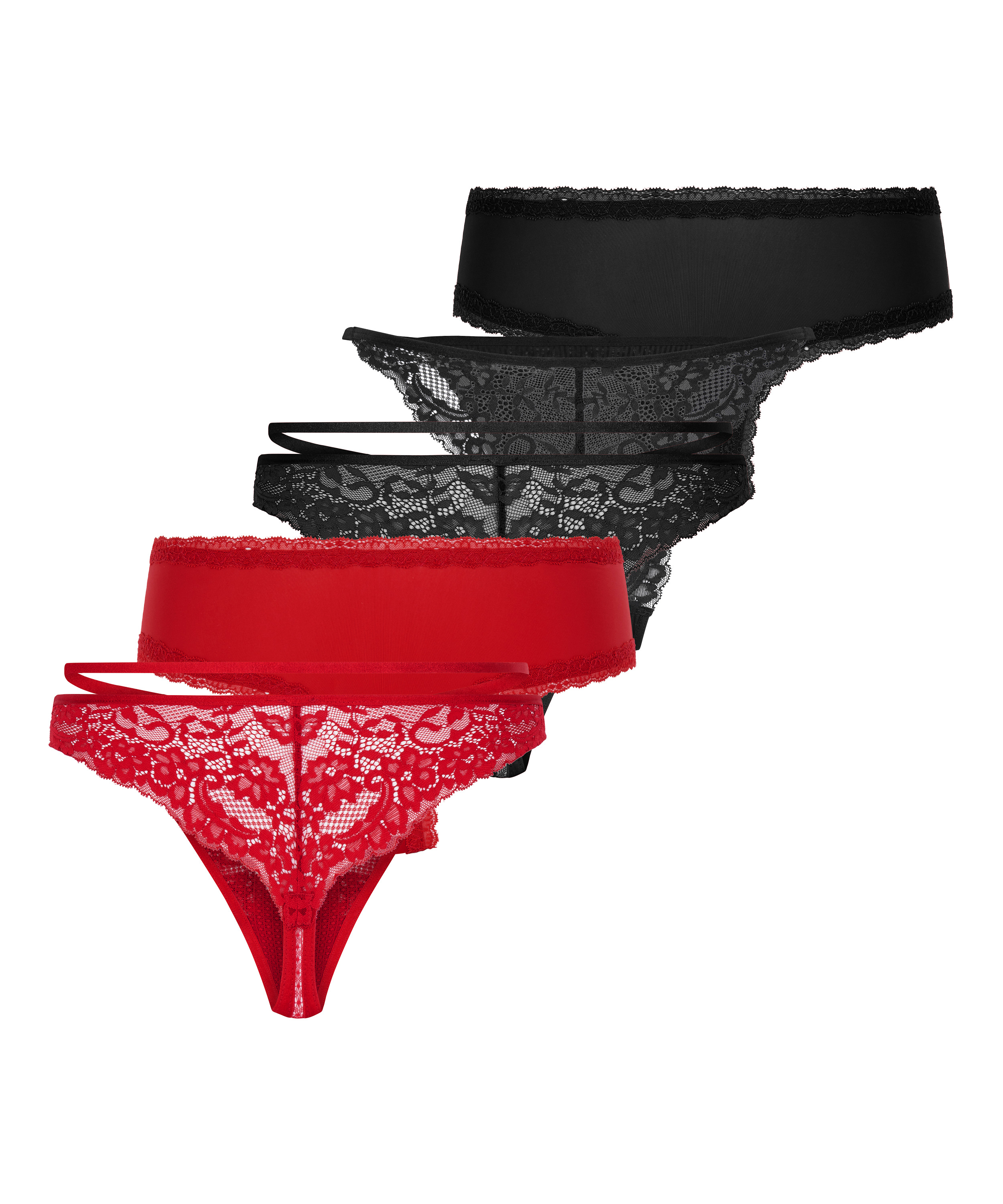 5-Pack Fashion Brazilian, Red, main