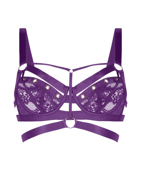 Sadie Non-Padded Longline Underwired Bra, Purple