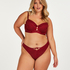 LouLou Padded Longline Underwired Bra, Red