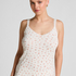 Ribbed Lace Cami, White
