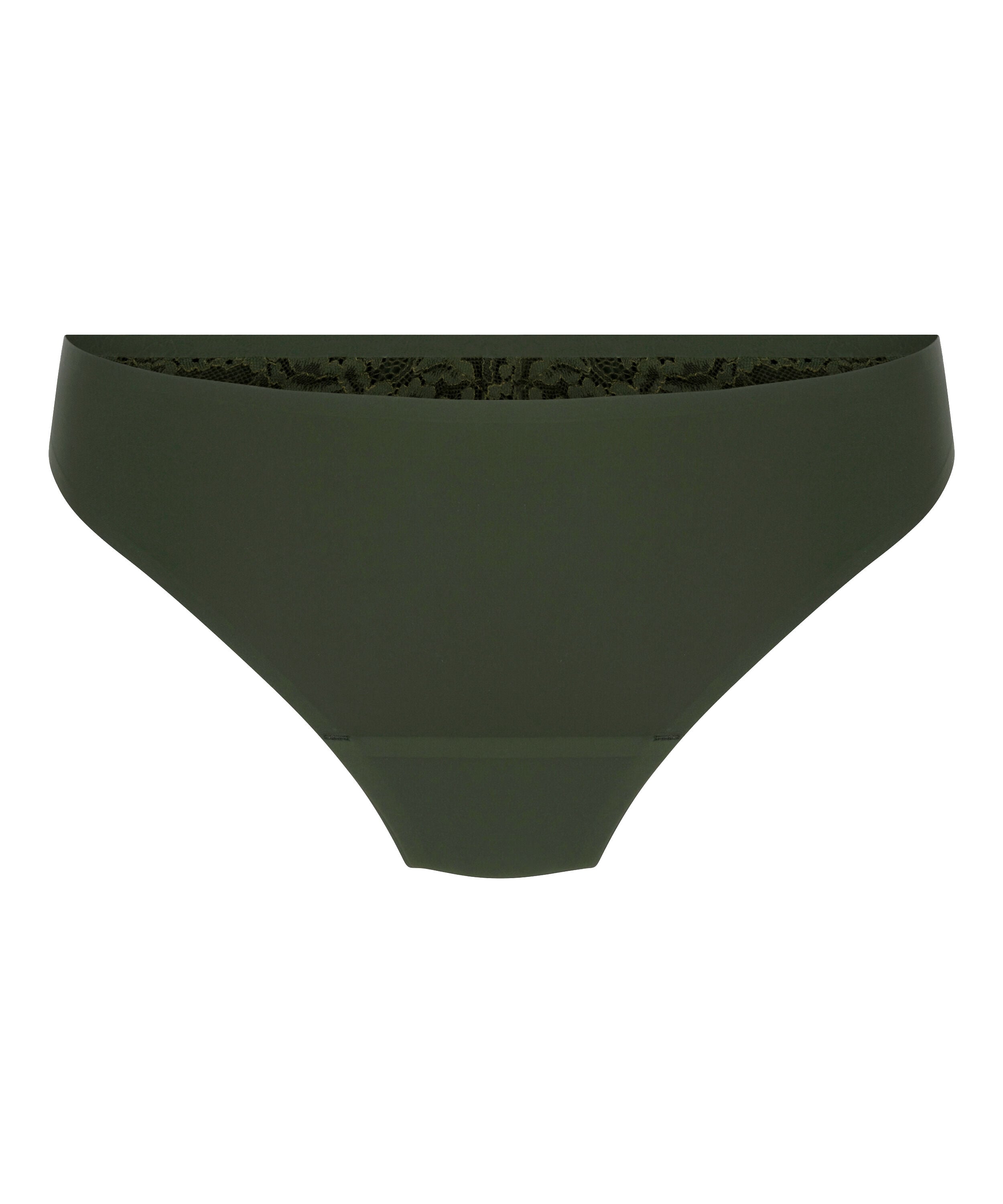 Lace Back Invisible Thong, Green