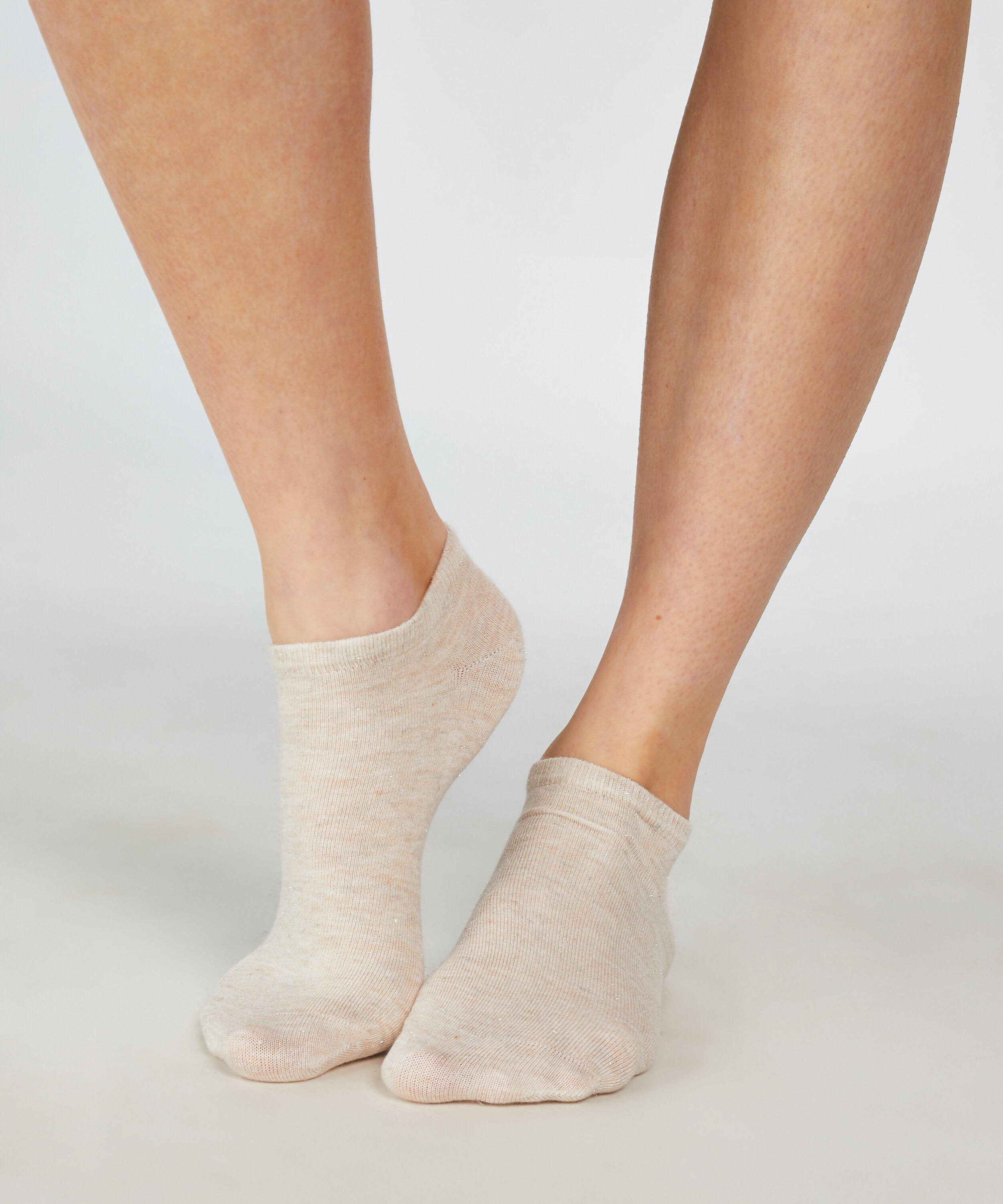 2 Pairs Lurex Socks, Yellow