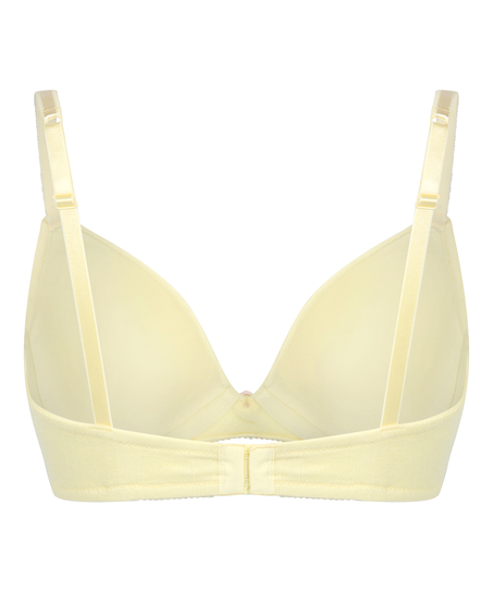 Pointelle Padded Underwired Bra, Yellow