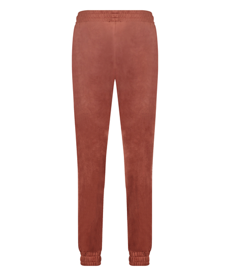 Tall Velours Jogging Bottoms, Brown