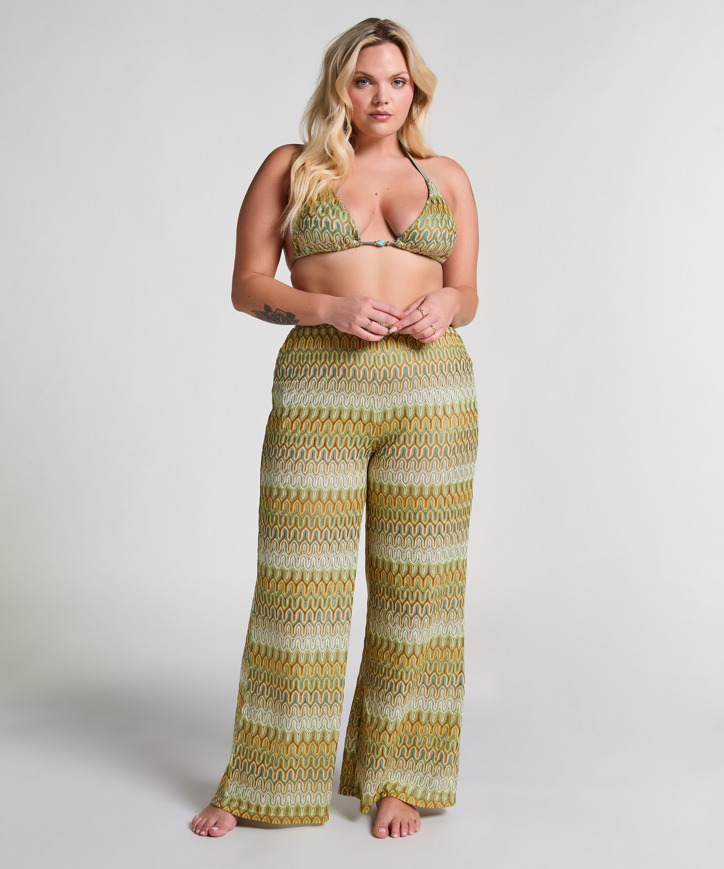 Cali Crochet Pants, Green, main