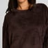 Longsleeved Top Fluffy Fleece, Brown