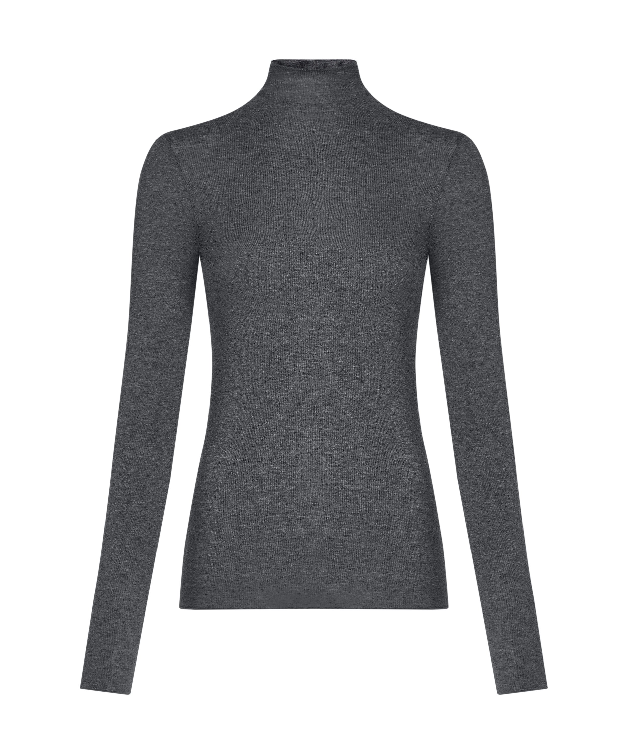 super soft Turtleneck shirt with Cashmere, Gray, main
