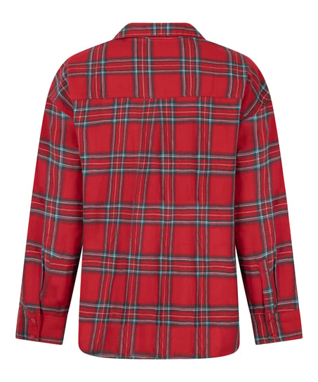 Flannel Pyjama Top, Red