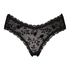V-shaped Brazilian knickers mesh, Black
