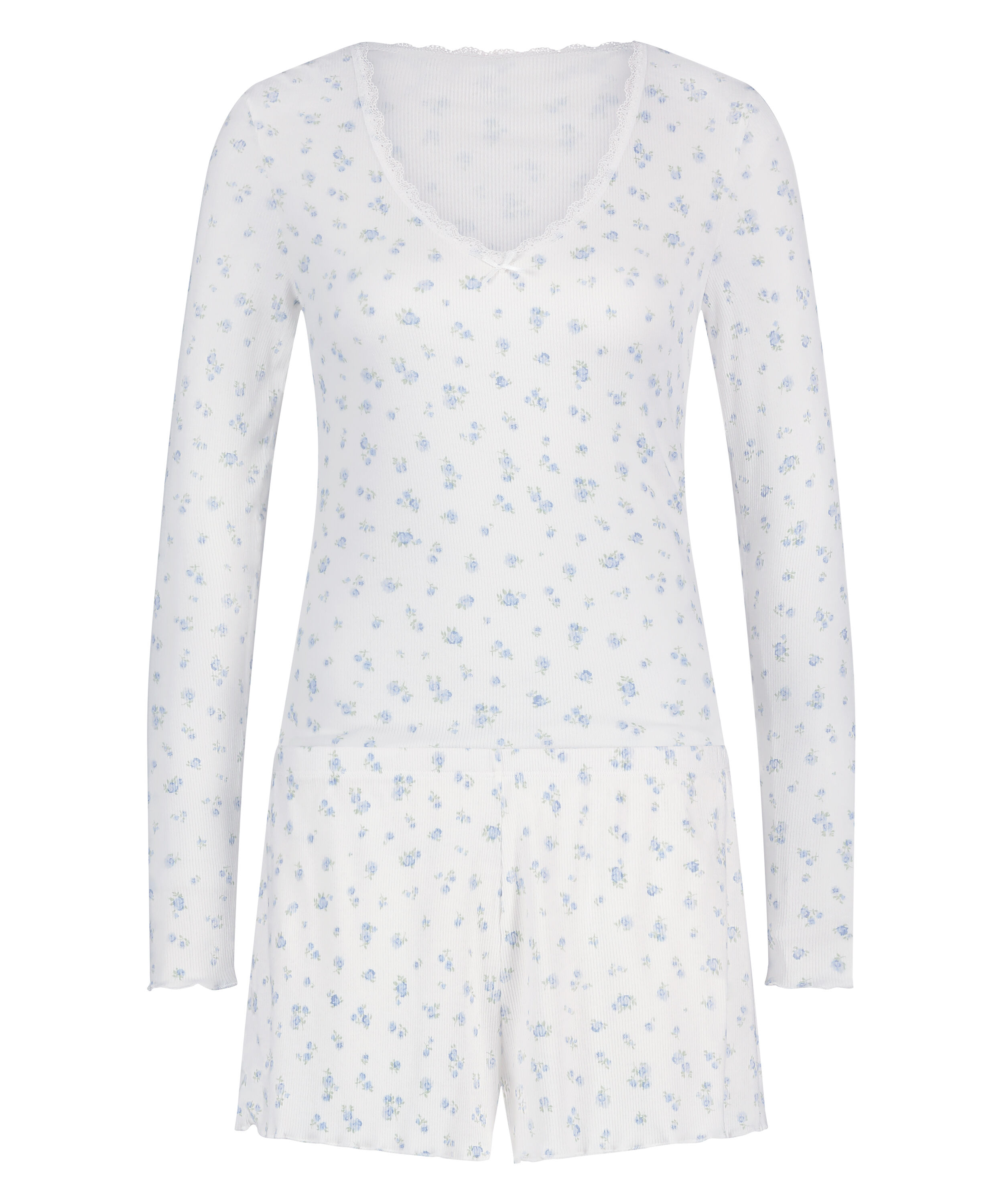 Pyjamaset Rib, Blue