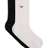 2 Pair Cotton Crew Socks, White