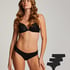 3-pack invisible Brazilian, Black