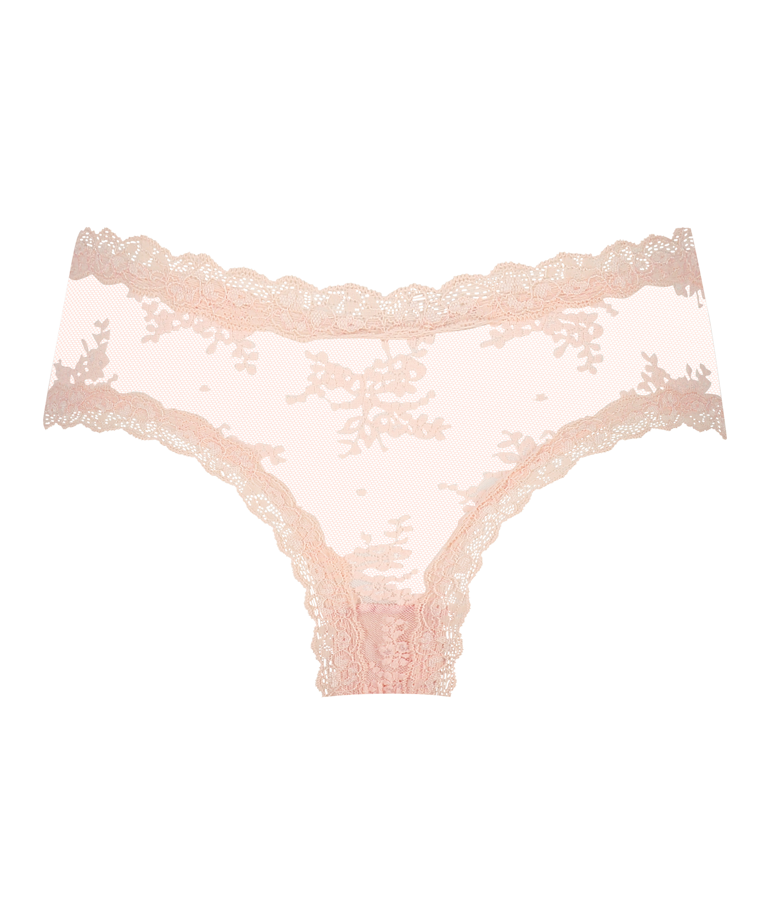 V-shaped Brazilian knickers mesh, Pink, main