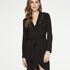 Modal Lace Bathrobe, Black