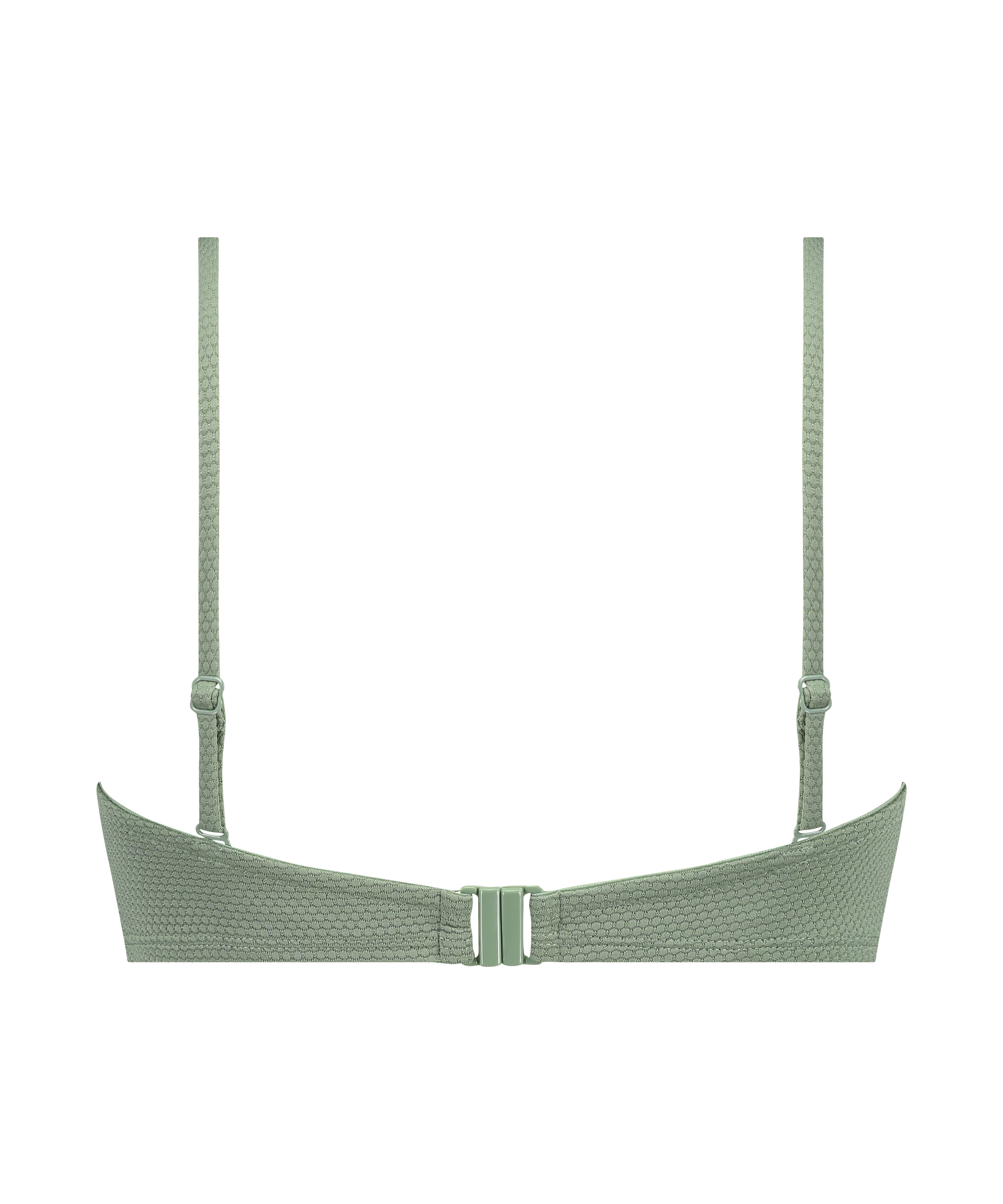 Scallop push-up underwired bikini top Cup A - E, Green, main