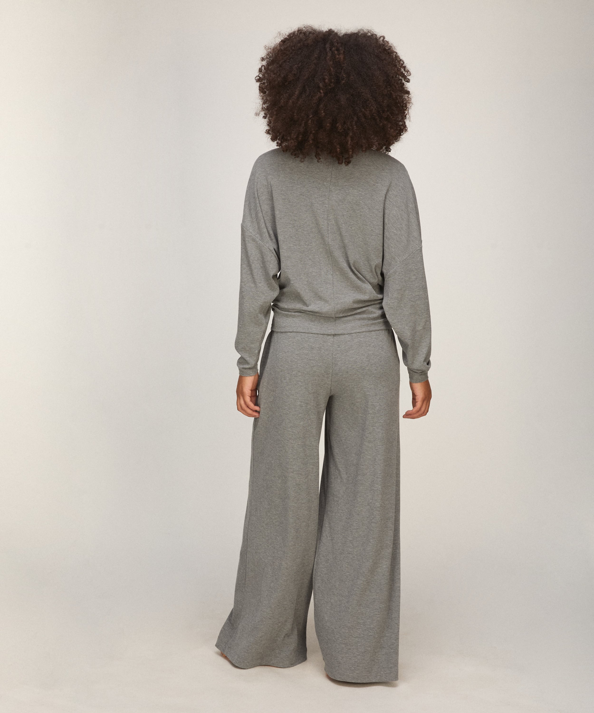 Top Long Sleeves Premium Rib Batwing, Gray, main