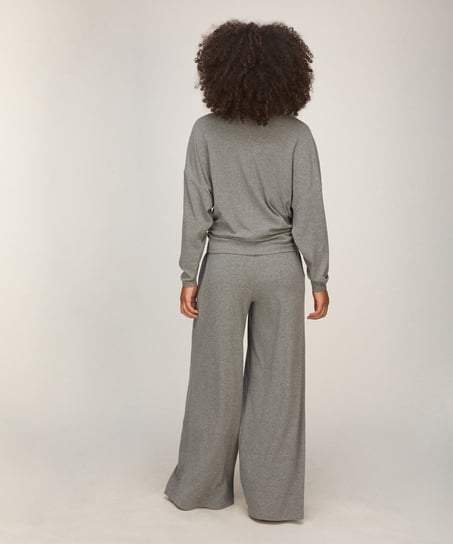 Top Long Sleeves Premium Rib Batwing, Gray