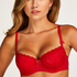 Maya Padded Underwired Bra, Red