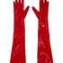 Faux Leather Gloves, Red