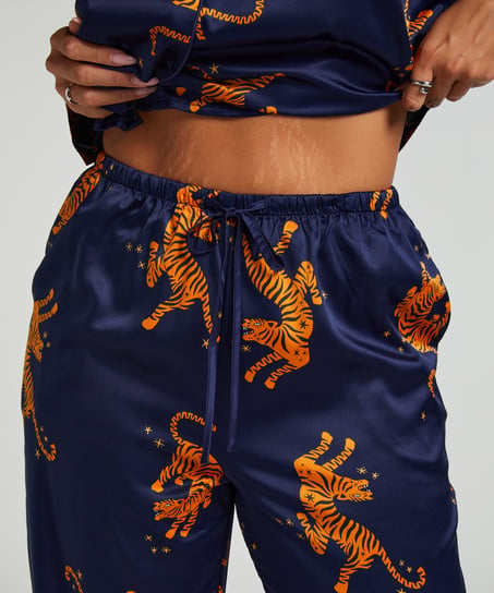 Satin Trousers, Blue