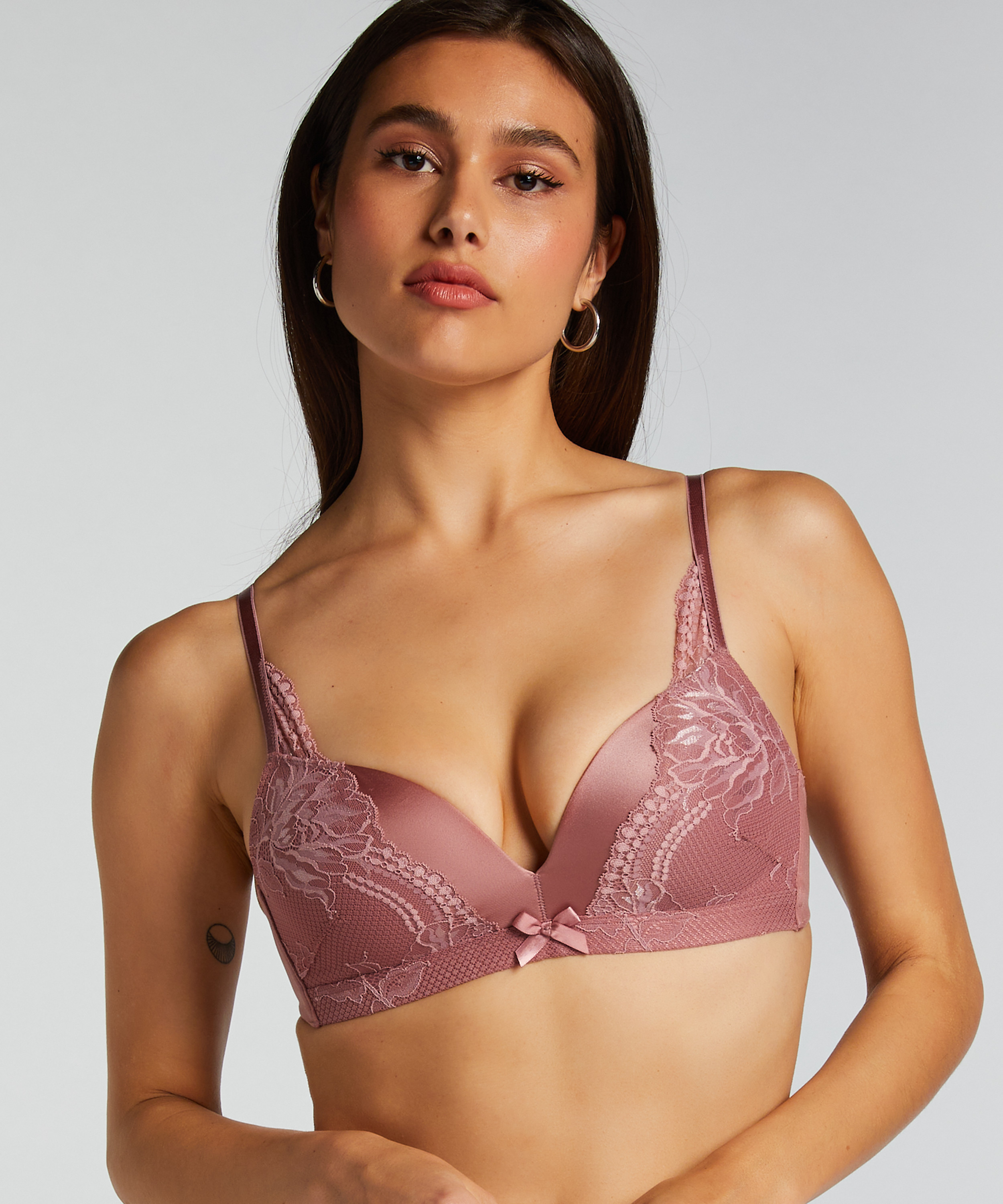 Lycke Padded Non-Wired Bra, Pink, main