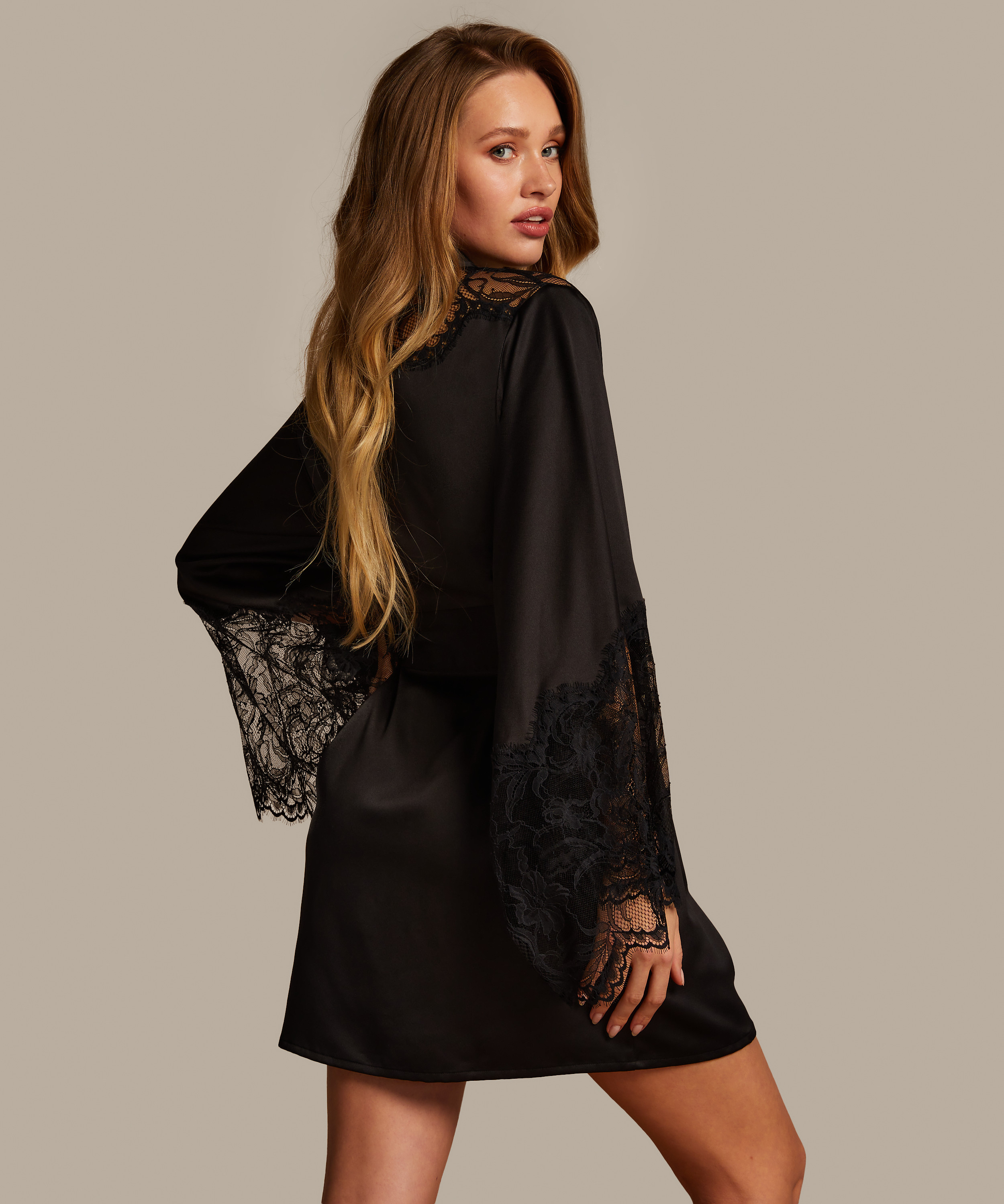 Sophia Kimono, Black, main