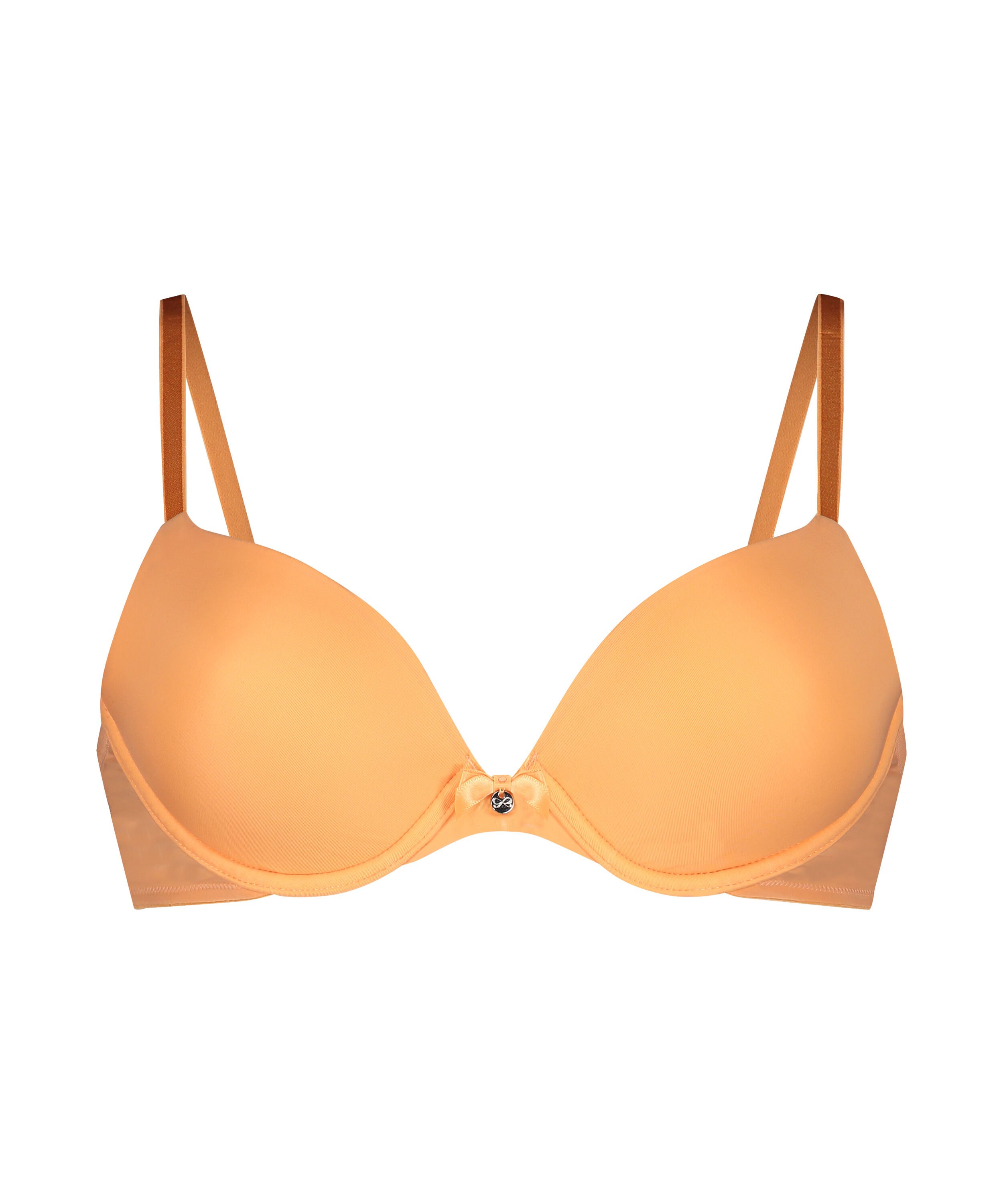 Plunge Padded Underwired Bra, Orange